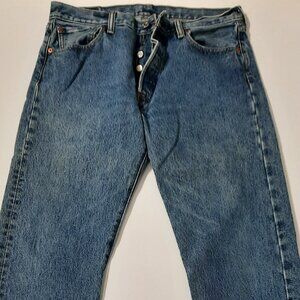 Levi’s 501 Original Button Fly Jeans Men’s 34x36 Blue Denim USA Red Tab